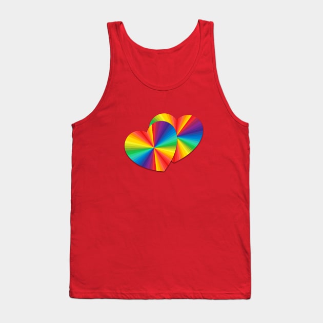 Rainbow Hearts Tank Top by mynaito